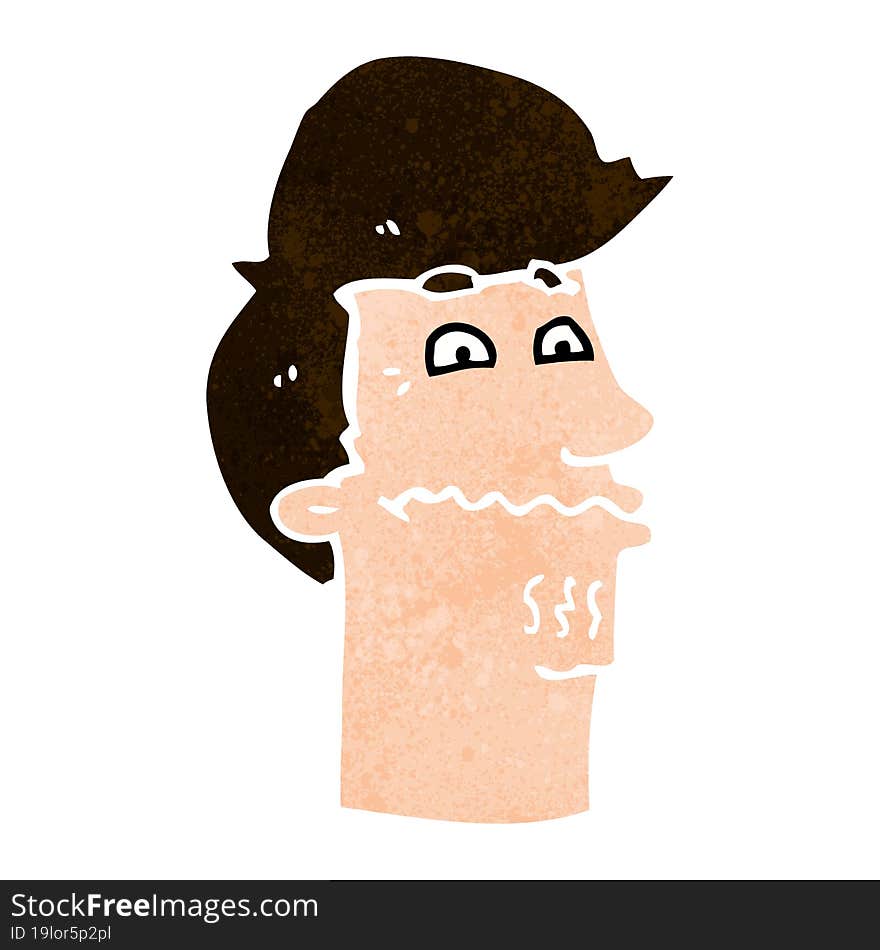 cartoon nervous man