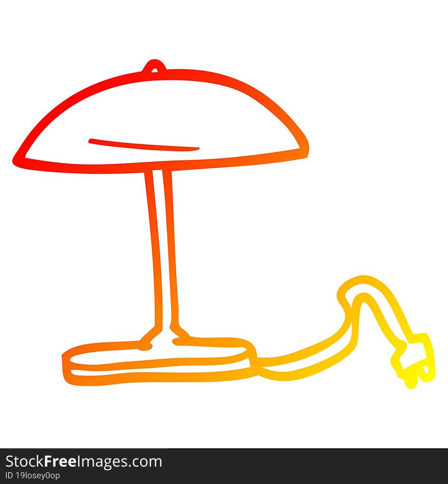 Warm Gradient Line Drawing Cartoon Desk Lamp