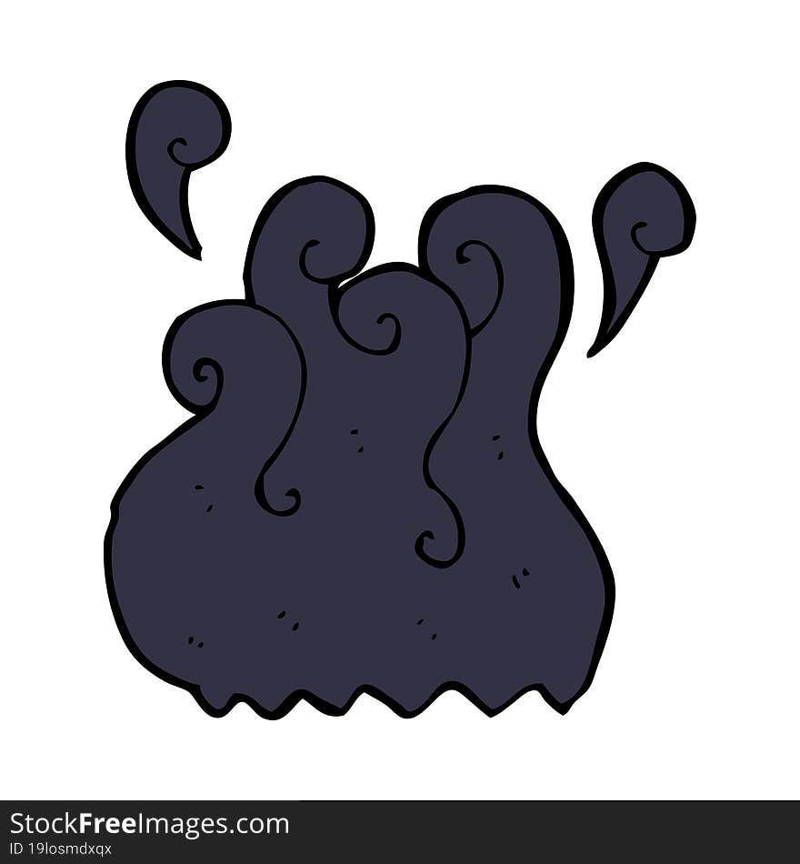 black smoke cartoon element