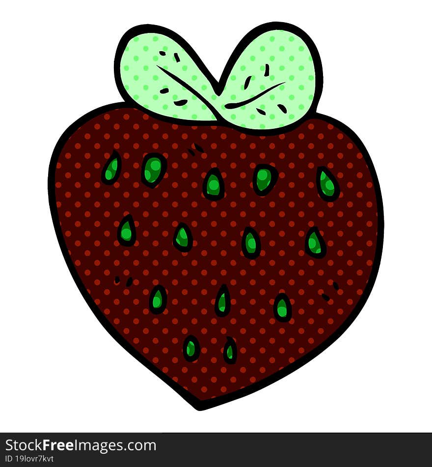 Cartoon Doodle Strawberry Fr