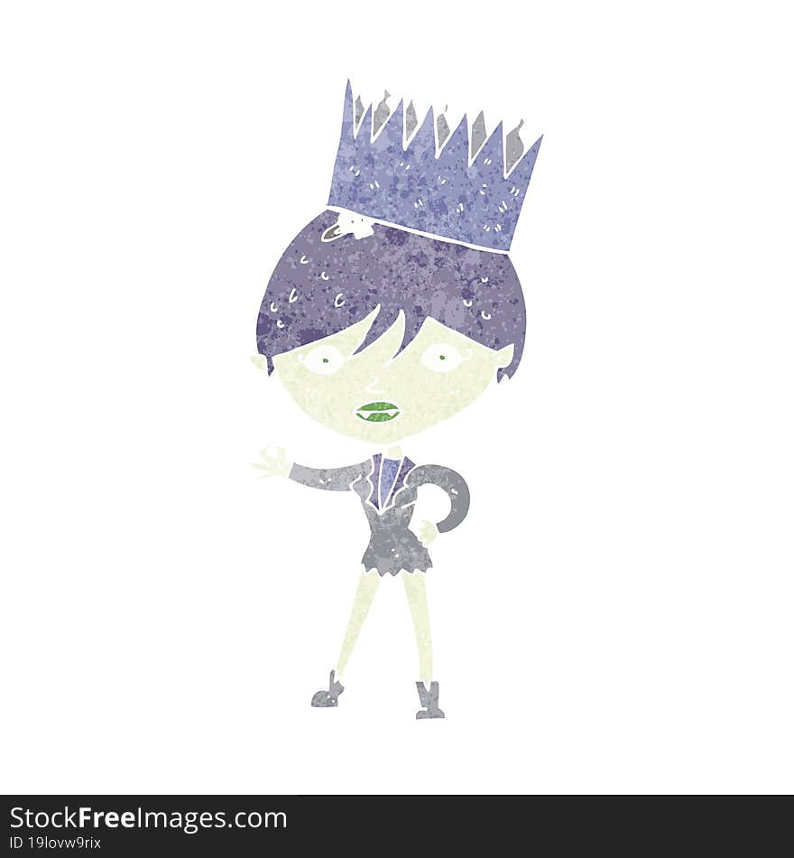 cartoon vampire wearing crown