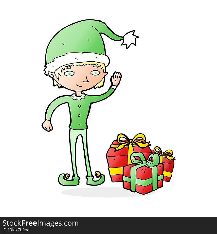 cartoon christmas elf