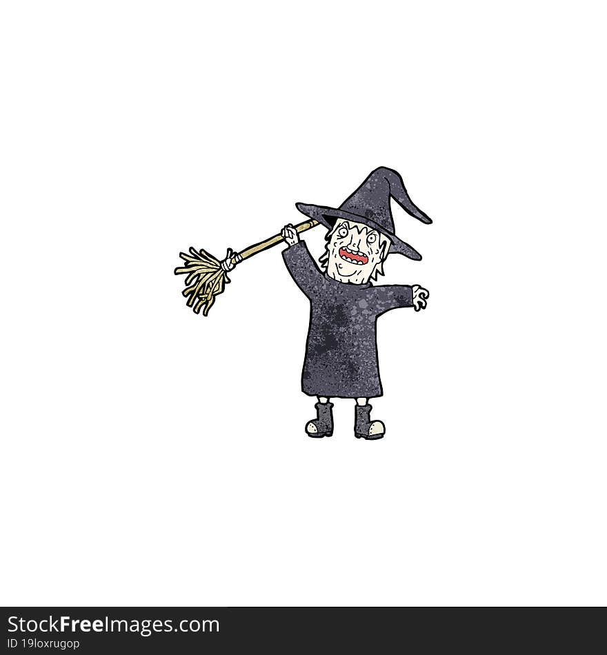 cartoon spooky witch