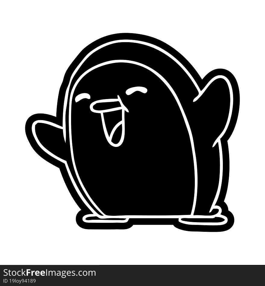 cartoon icon kawaii of a cute penguin