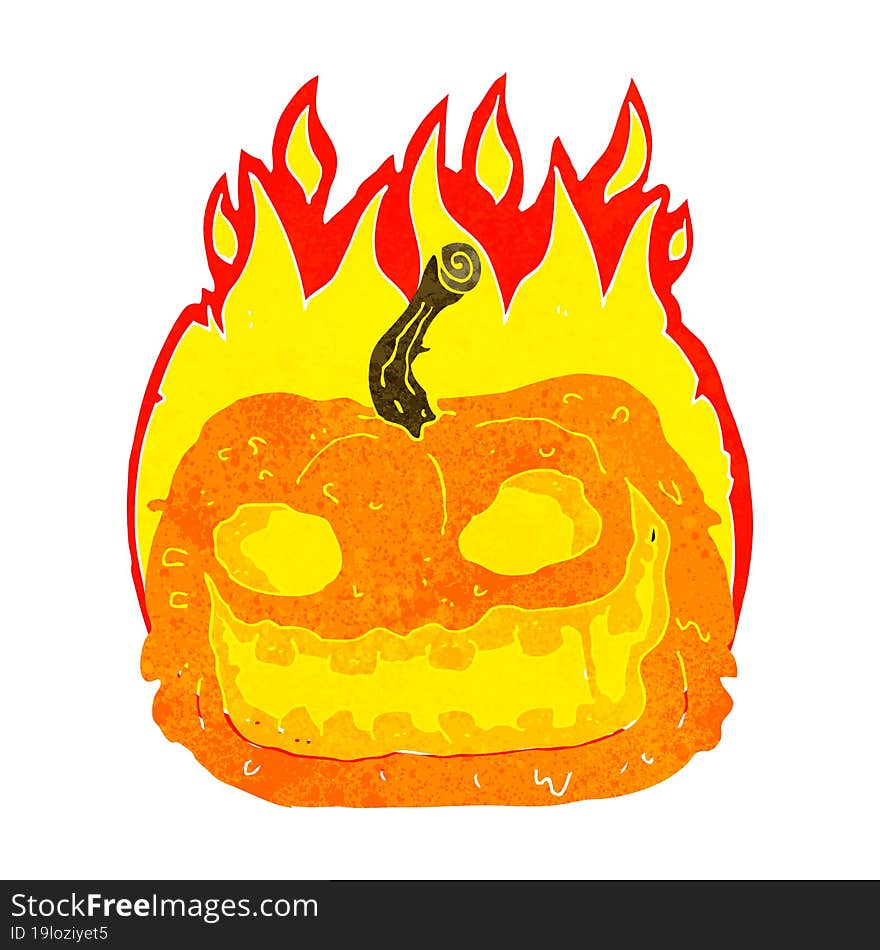 cartoon spooky pumpkin