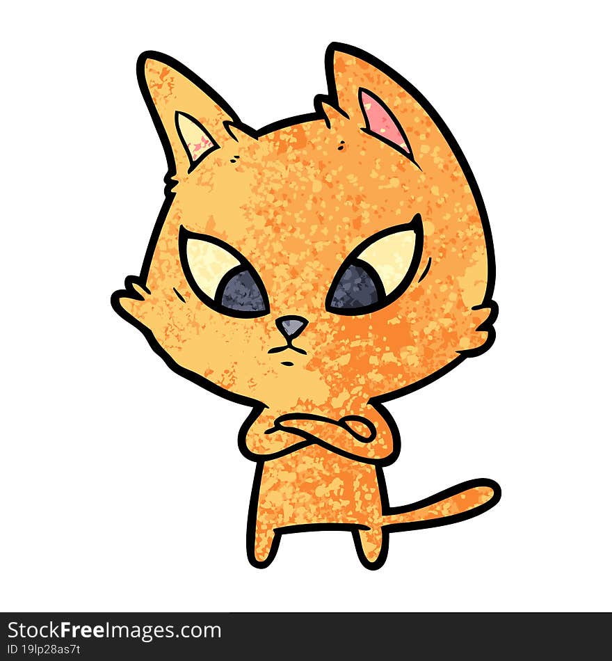 confused cartoon cat. confused cartoon cat