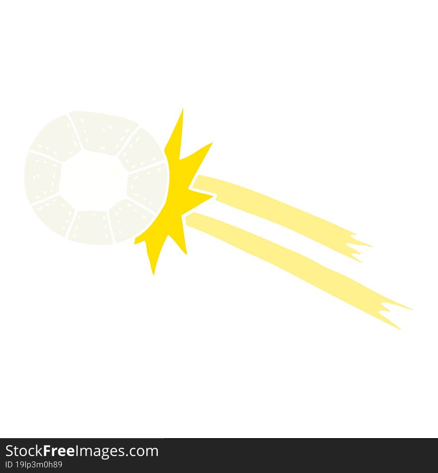 flat color illustration of a cartoon soccer ball