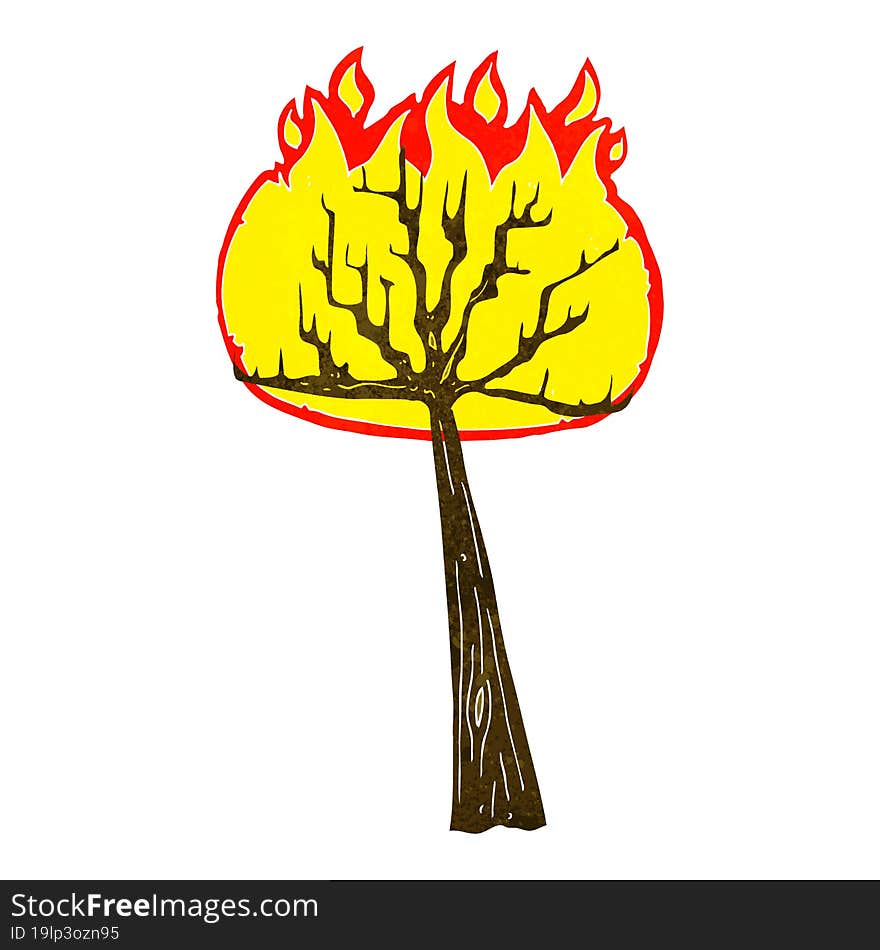 Cartoon Burning Tree