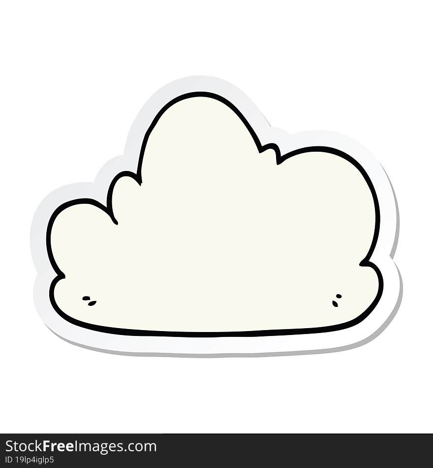 sticker of a cartoon cloud