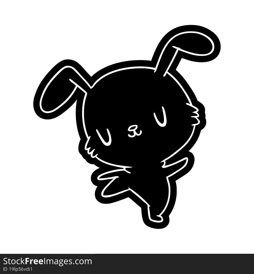 cartoon icon kawaii cute furry bunny