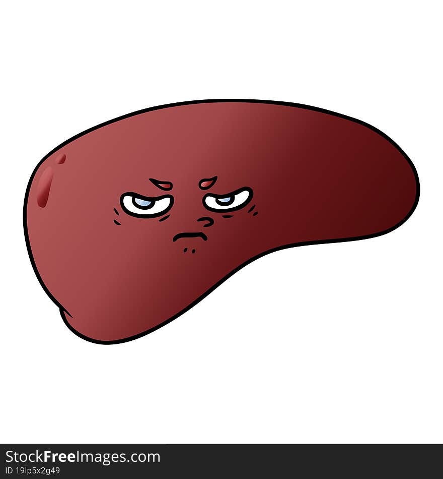 cartoon liver. cartoon liver