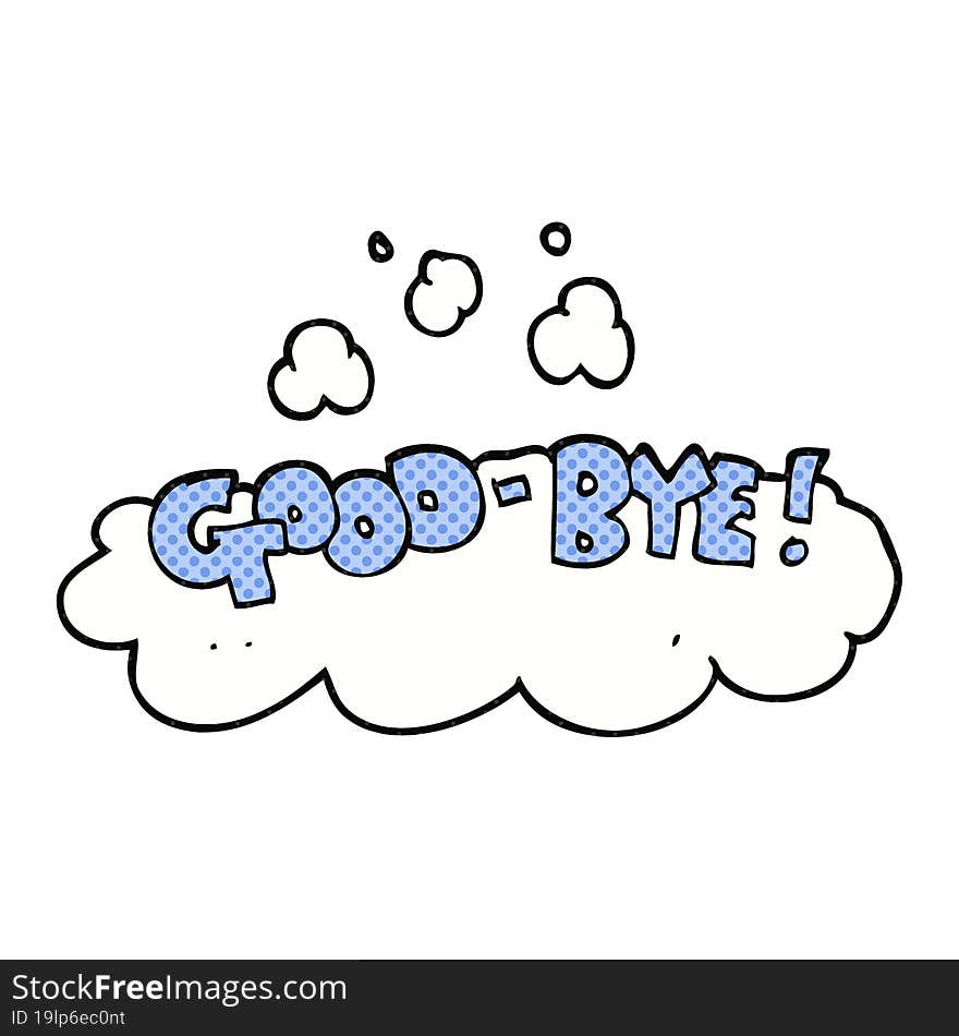 cartoon good-bye symbol