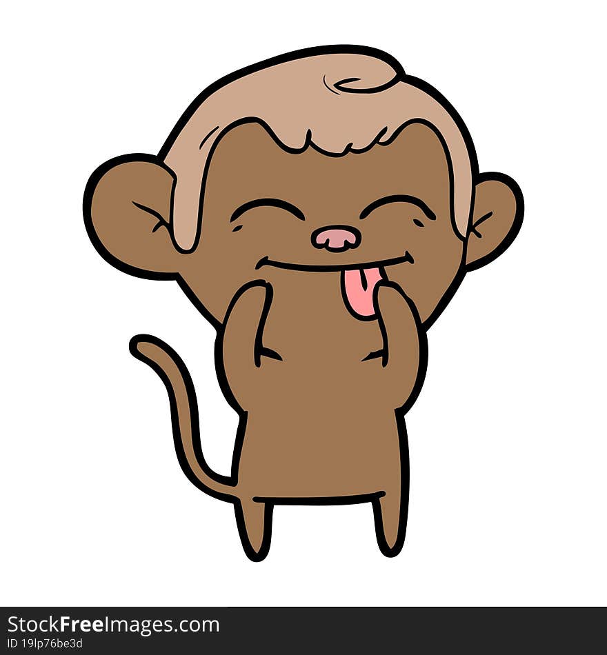 funny cartoon monkey. funny cartoon monkey