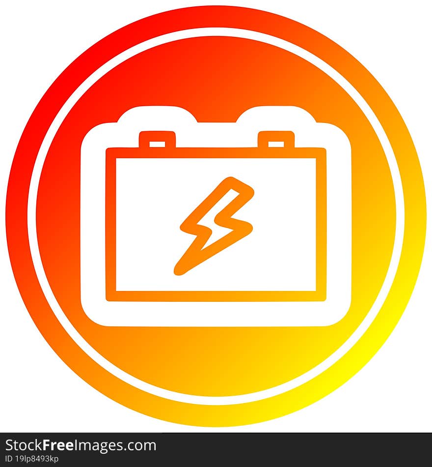 Industrial Battery In Hot Gradient Spectrum