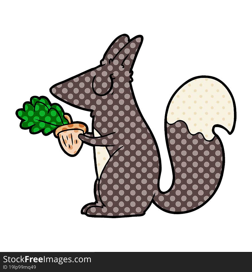 cartoon squirrel. cartoon squirrel