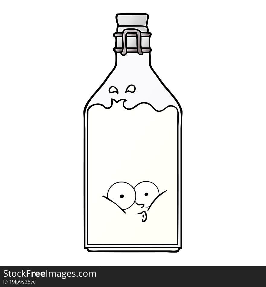 cartoon old bottle. cartoon old bottle