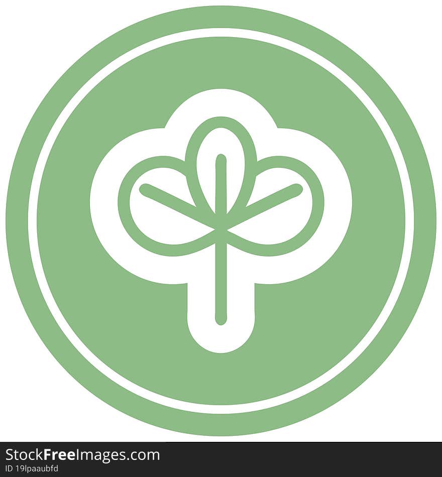 natural leaf circular icon