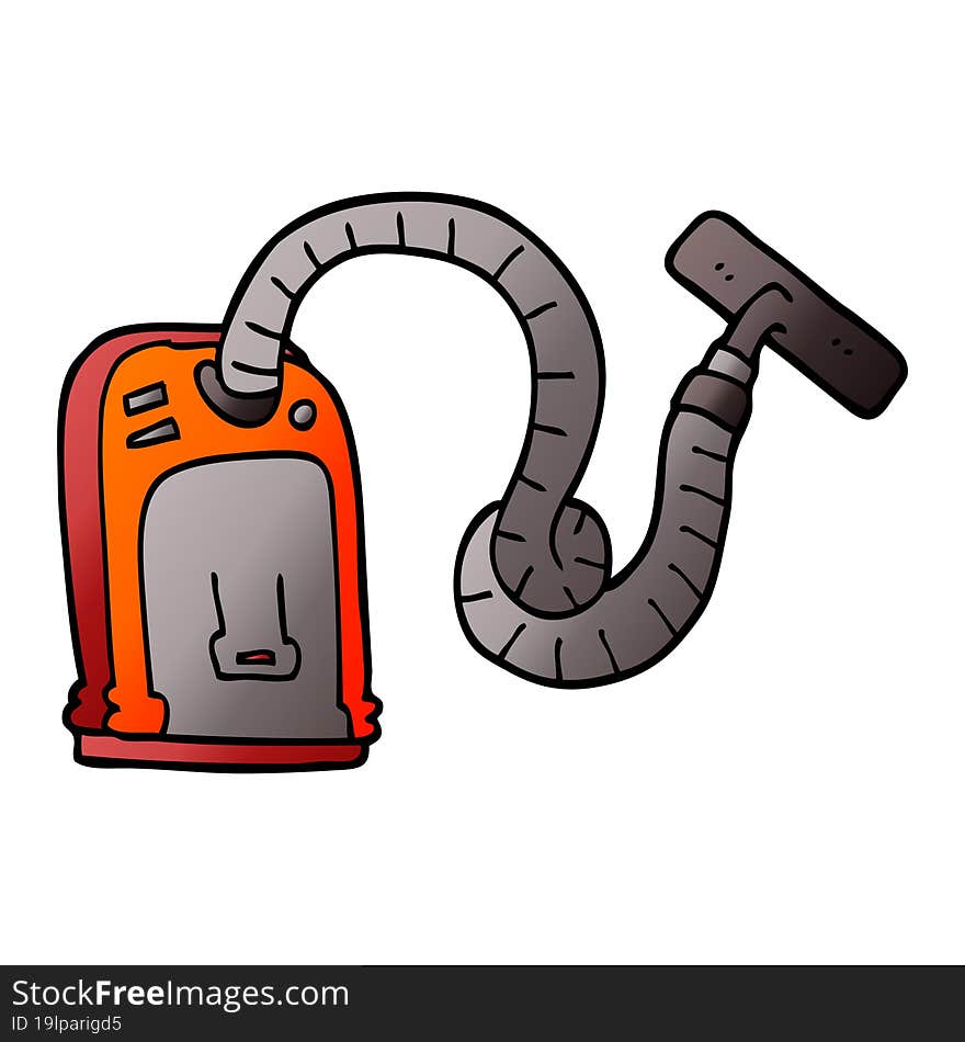 vector gradient illustration cartoon vacuum cleaner