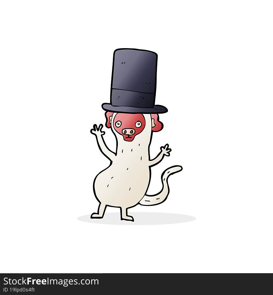 Cartoon Monkey In Top Hat