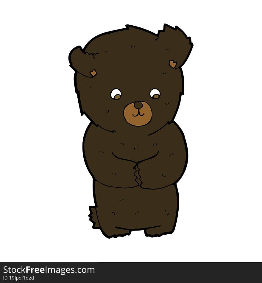 cute cartoon black bear