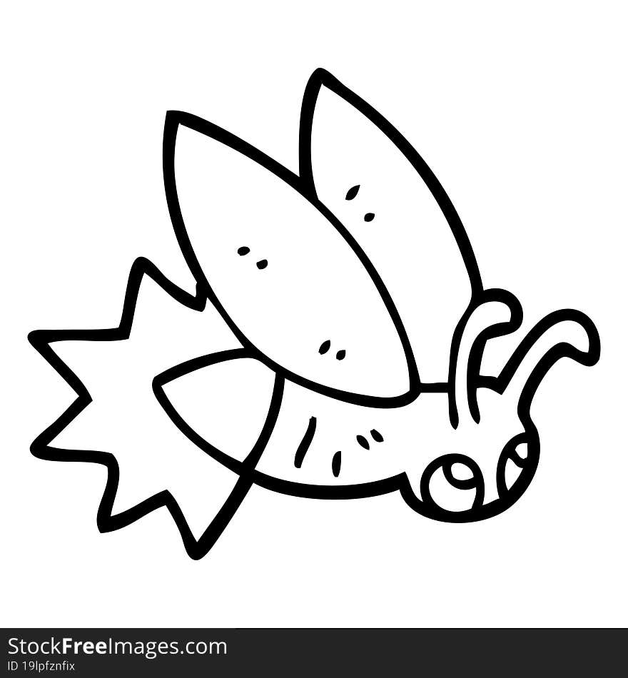 line drawing cartoon firefly