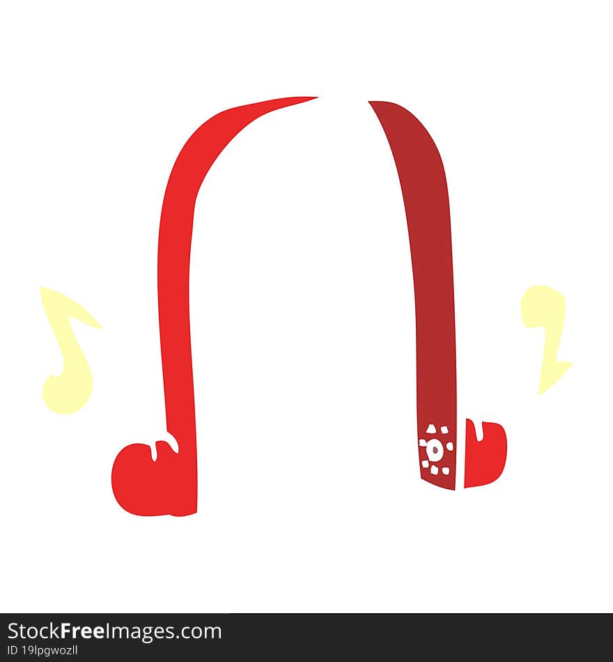 cartoon doodle modern headphones