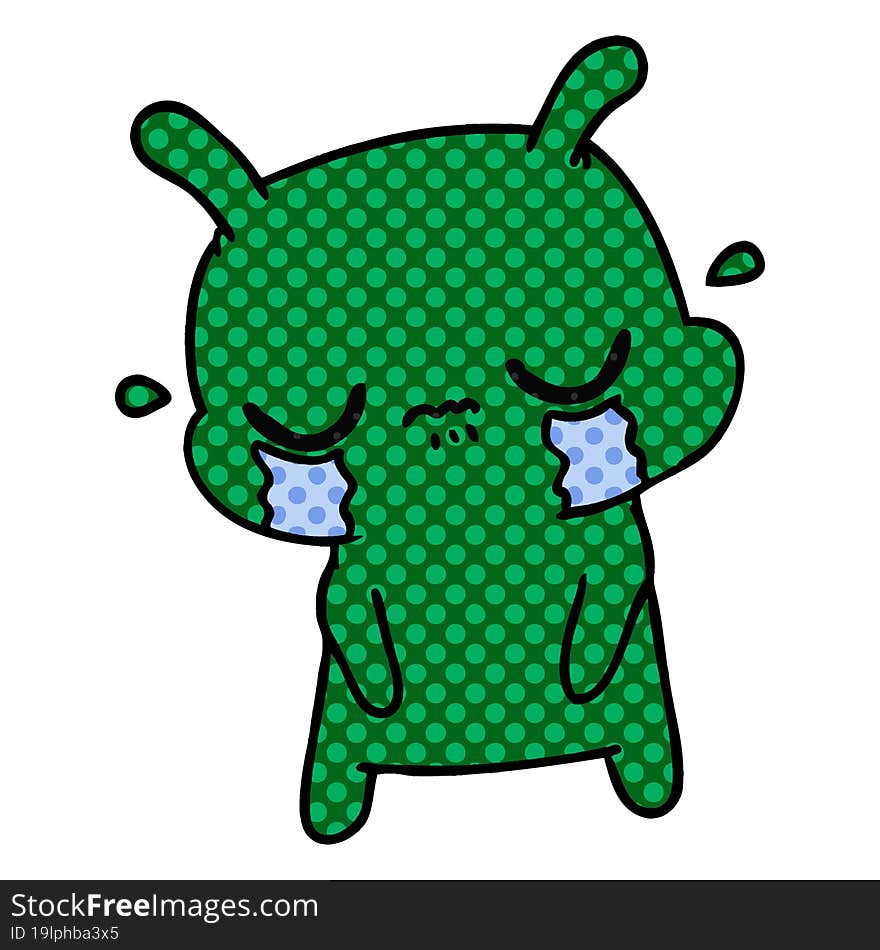 Cartoon Of Cute Sad Alien