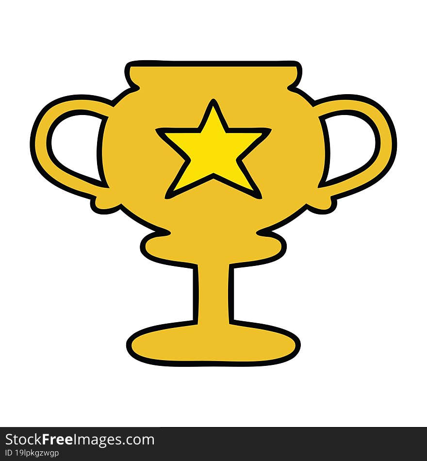 cute cartoon gold trophy