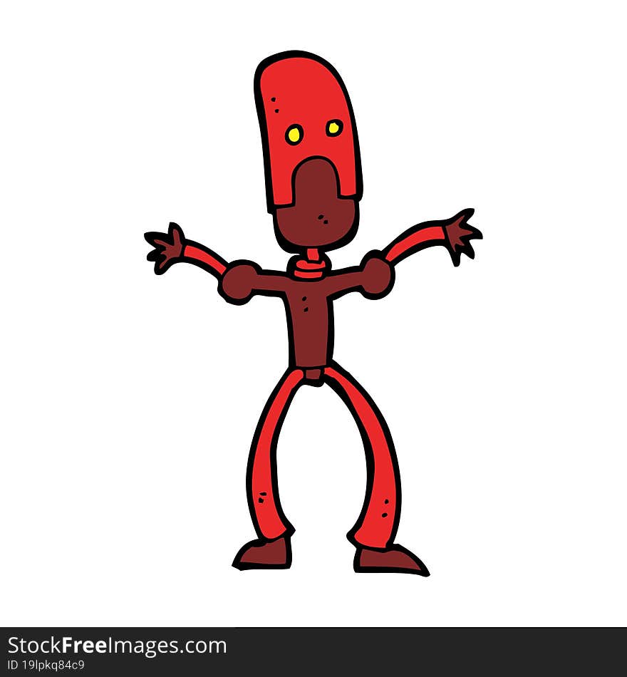 cartoon funny robot