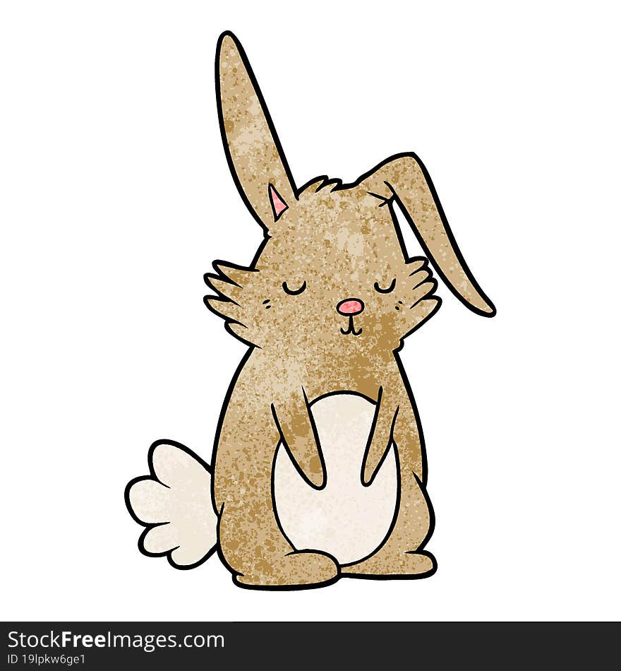 cartoon sleepy rabbit. cartoon sleepy rabbit