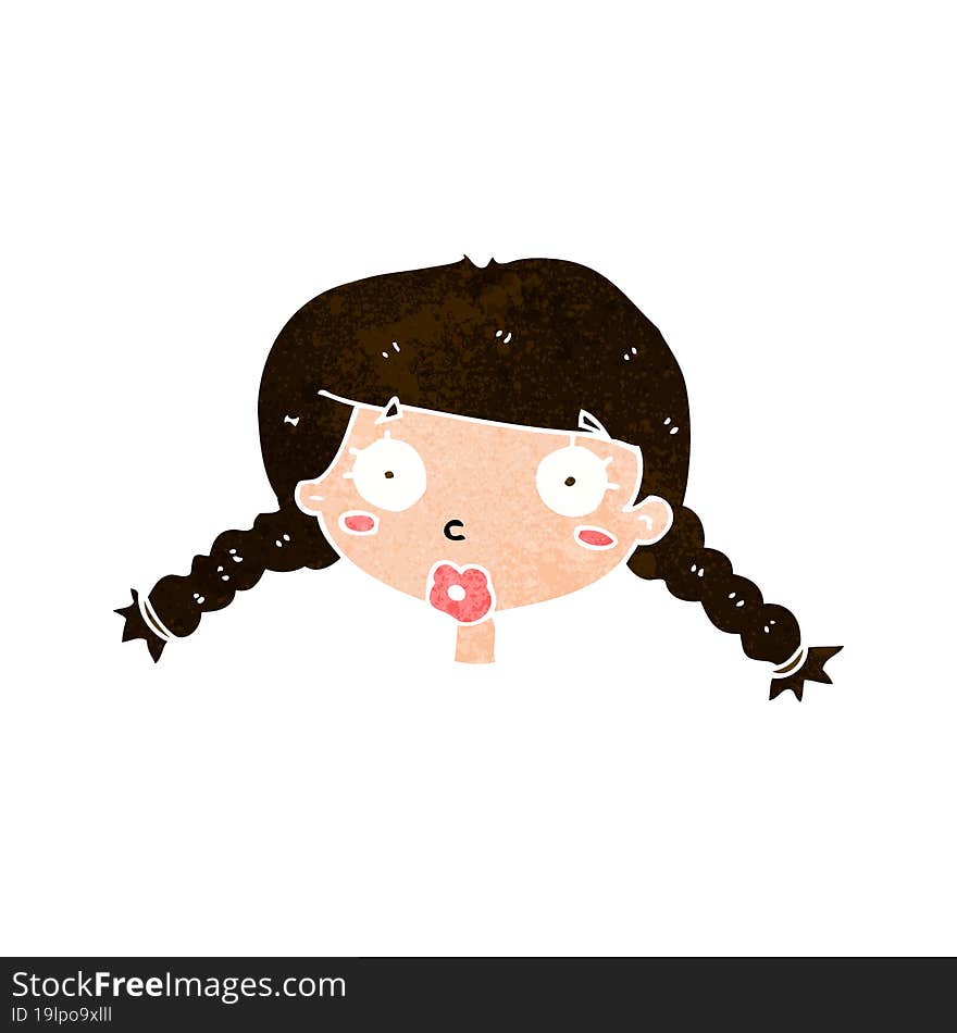 cartoon confused female face