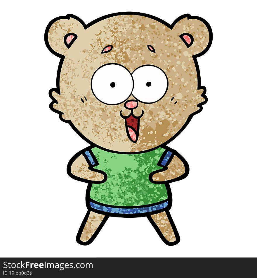 laughing teddy  bear cartoon. laughing teddy  bear cartoon