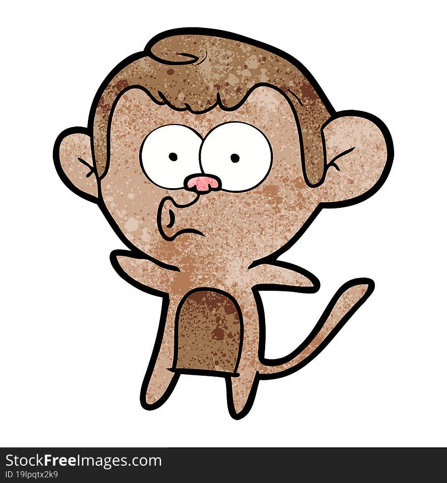 cartoon surprised monkey. cartoon surprised monkey