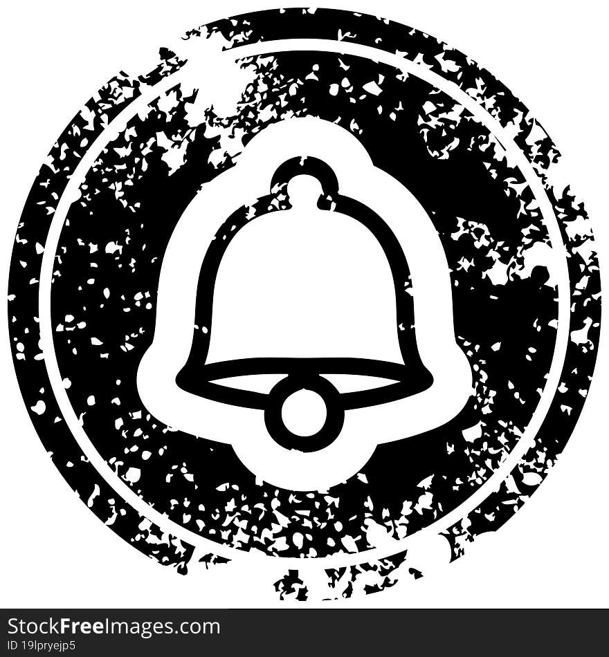 old bell distressed icon symbol