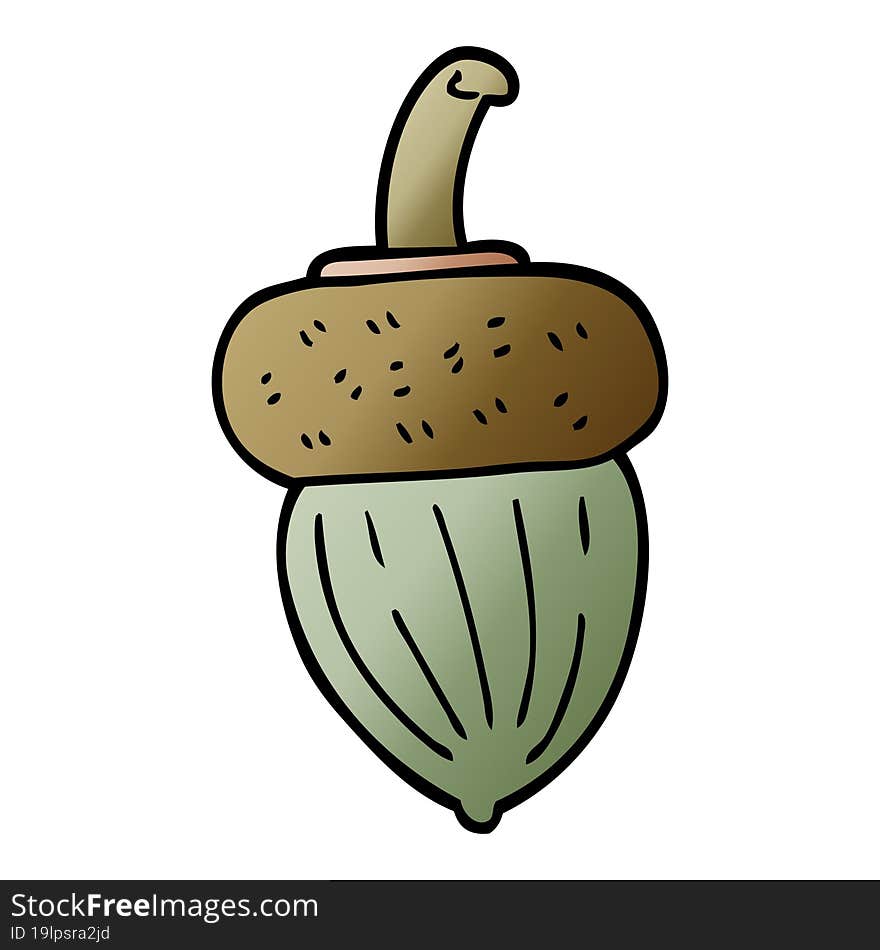 cartoon doodle acorn