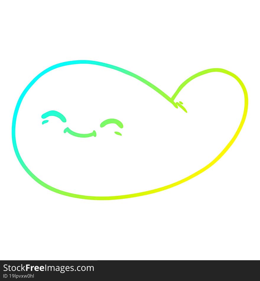 cold gradient line drawing cartoon gall bladder