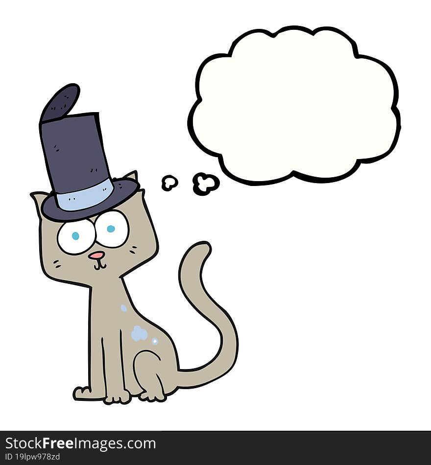 Thought Bubble Cartoon Cat