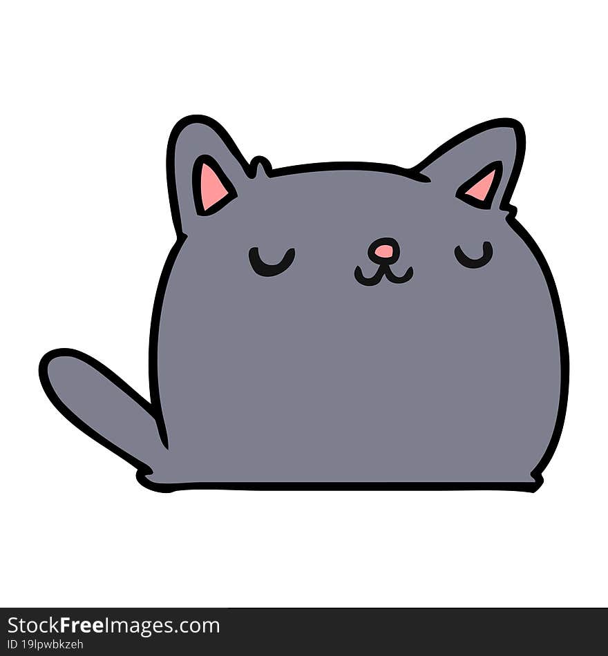 Cartoon Of Cute Kawaii Cat