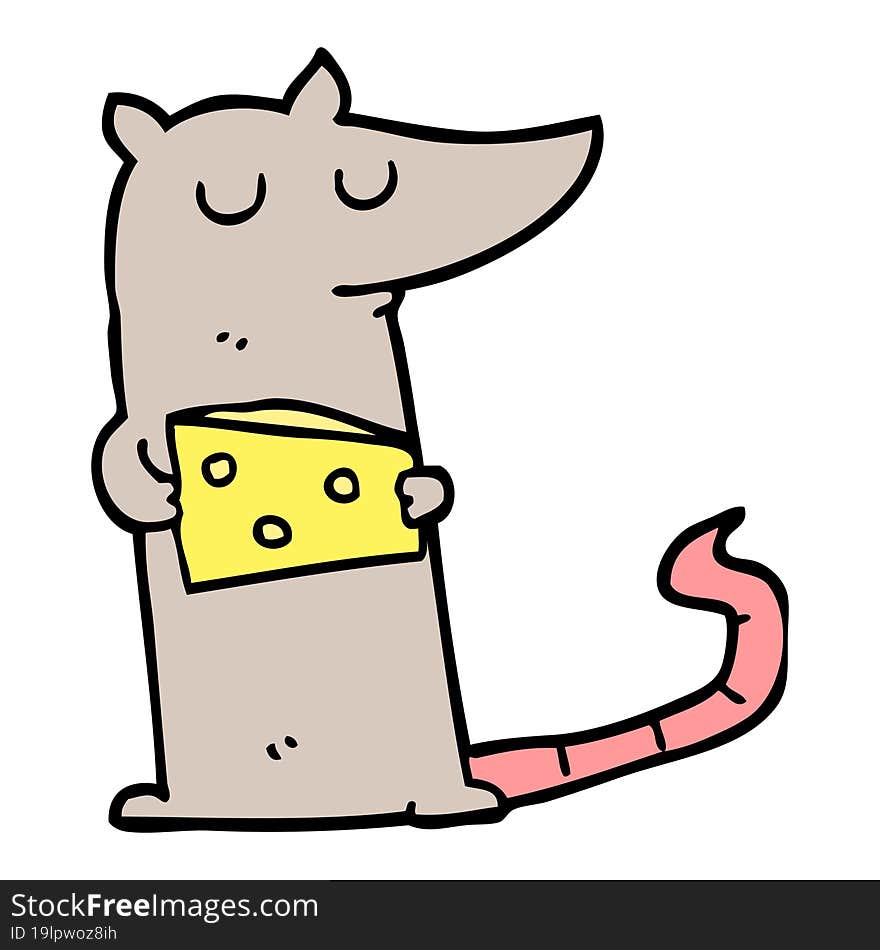 cartoon mouse with cheese