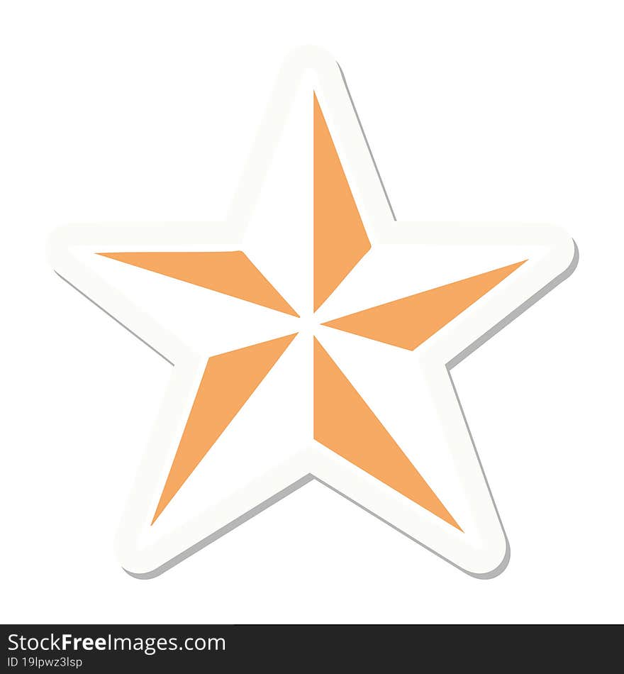 tattoo style sticker of a star