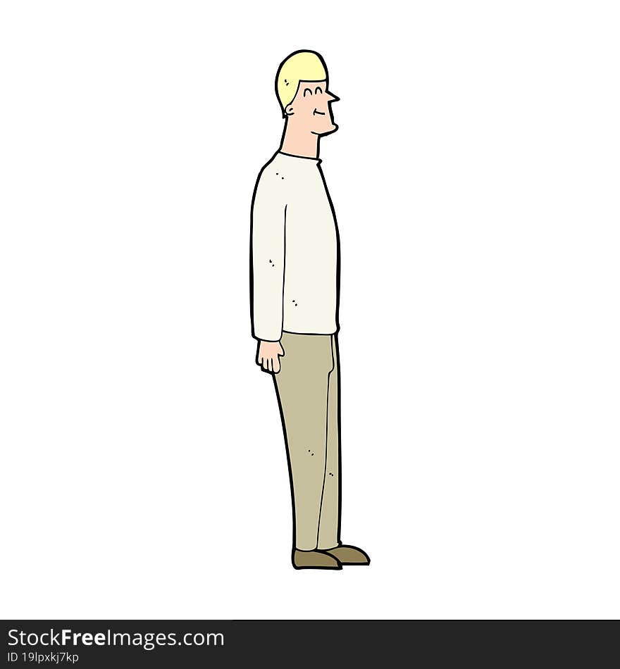 cartoon tall man