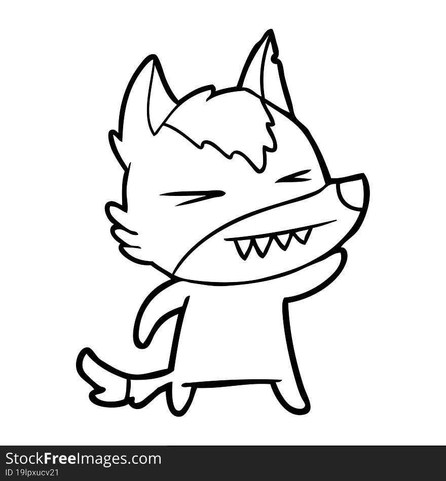 angry wolf cartoon. angry wolf cartoon