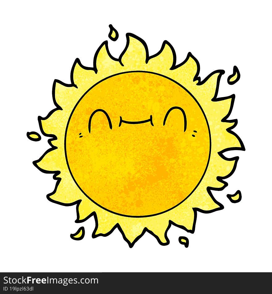 happy cartoon sun. happy cartoon sun