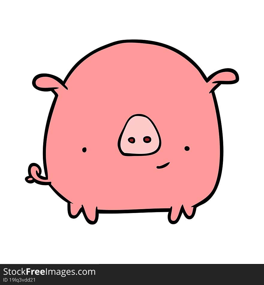 cartoon happy pig. cartoon happy pig