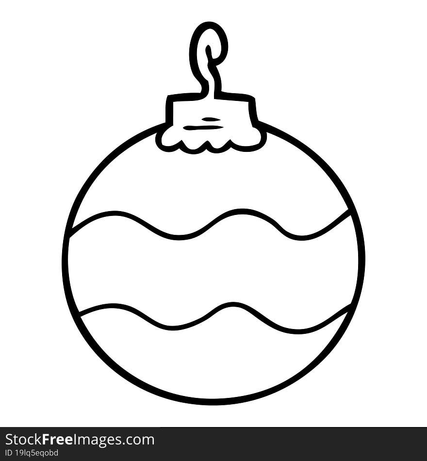 cartoon christmas bauble. cartoon christmas bauble