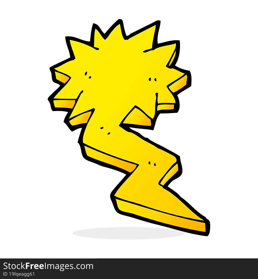 cartoon lightning bolt symbol