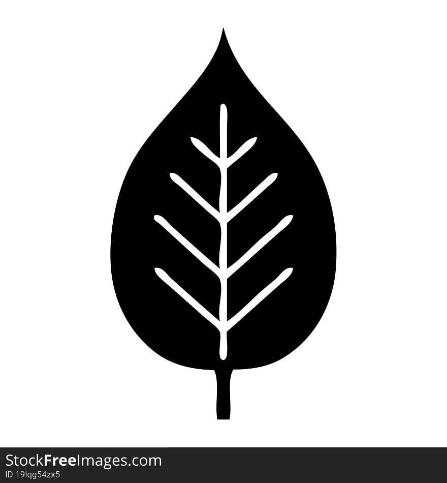 flat symbol of a green leaf. flat symbol of a green leaf