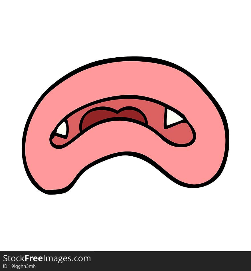 Cartoon Doodle Vampire Mouth