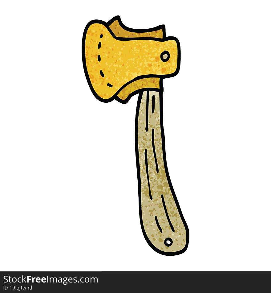 cartoon doodle long axe