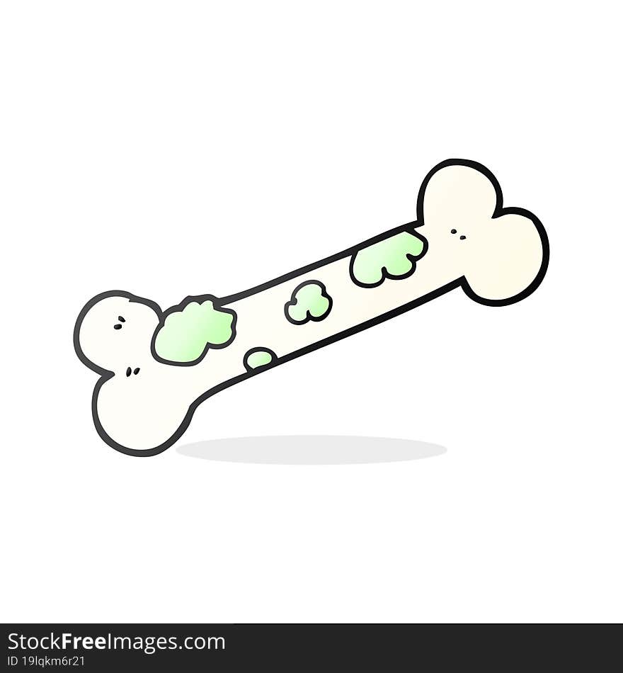 cartoon moldy old bone